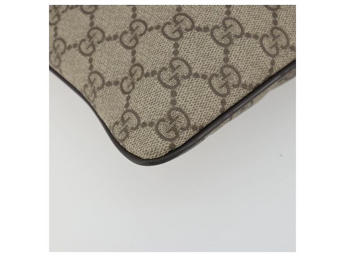 Borsa a tracolla GUCCI GG Supreme PVC Beige Argento 141626 Auth 190277A - vista 11