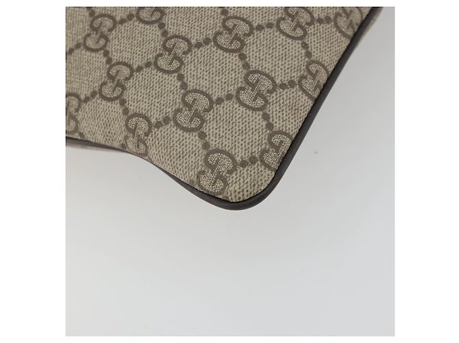 Borsa a tracolla GUCCI GG Supreme PVC Beige Argento 141626 Auth 190277A - vista 13