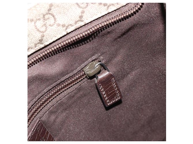 Borsa a tracolla GUCCI GG Supreme PVC Beige Argento 141626 Auth 190277A - vista 20