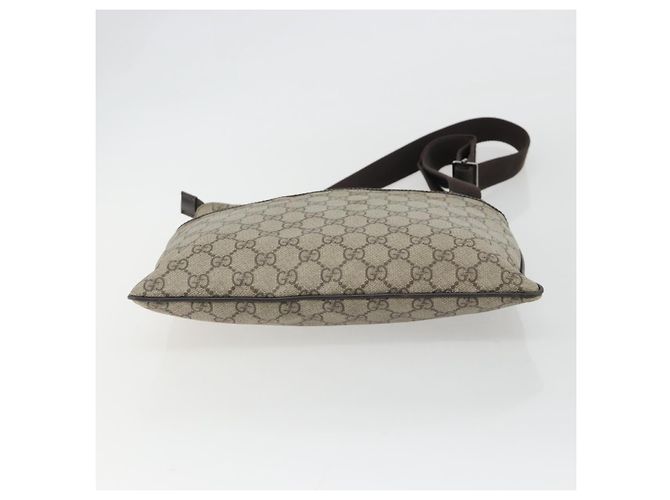 Borsa a tracolla GUCCI GG Supreme PVC Beige Argento 141626 Auth 190277A - vista 9