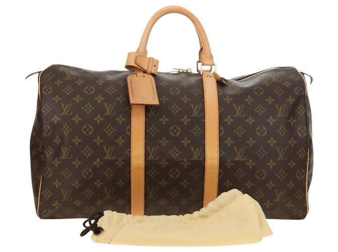 LOUIS VUITTON Monogram Keepall 50 Boston Bag M41426 LV Auth 188942SAV Monogramma - vista 12