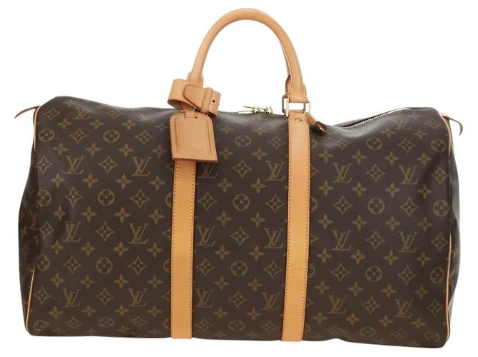 LOUIS VUITTON Monogram Keepall 50 Boston Bag M41426 LV Auth 188942SAV Monogramma - vista 13