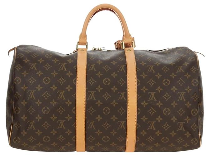 LOUIS VUITTON Monogram Keepall 50 Boston Bag M41426 LV Auth 188942SAV Monogramma - vista 2