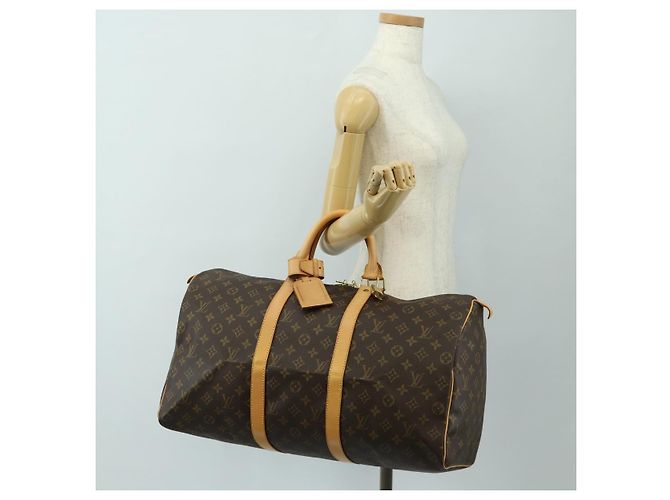 LOUIS VUITTON Monogram Keepall 50 Boston Bag M41426 LV Auth 188942SAV Monogramma - vista 24