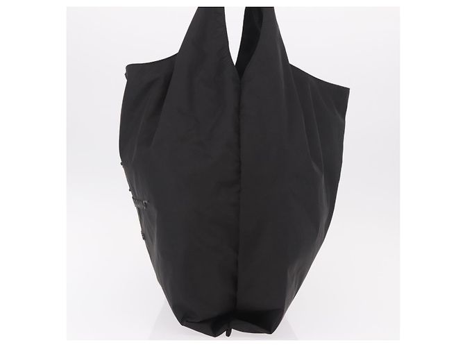 Borsa a mano Salvatore Ferragamo in nylon nero Auth ka5019A - vista 3