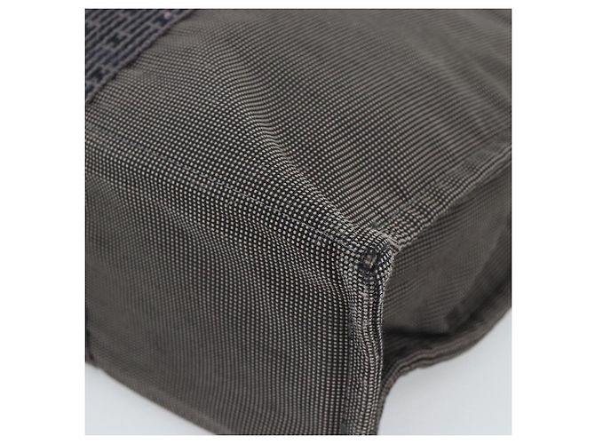 Hermès HERMES Her Line MM Handtasche Canvas Grau Silber Authentisch 189544 Braun - Ansicht 10