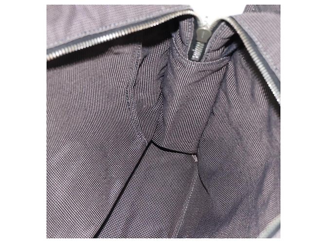 Hermès HERMES Her Line MM Handtasche Canvas Grau Silber Authentisch 189544 Braun - Ansicht 17