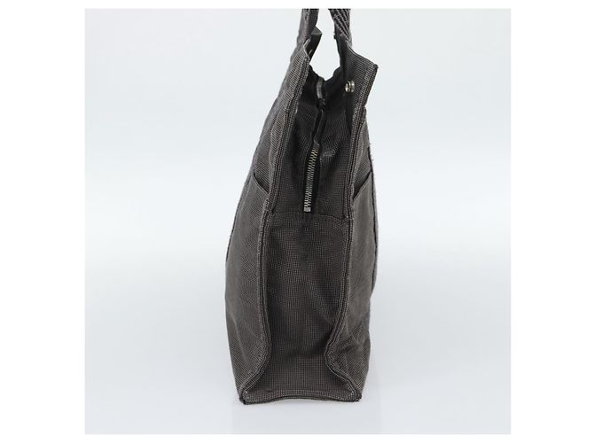 Hermès HERMES Her Line MM Handtasche Canvas Grau Silber Authentisch 189544 Braun - Ansicht 5