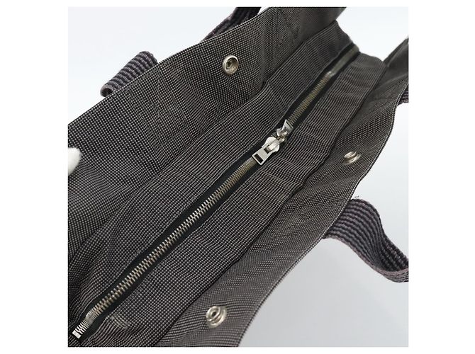 Hermès HERMES Her Line MM Handtasche Canvas Grau Silber Authentisch 189544 Braun - Ansicht 6
