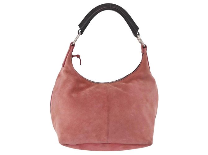 Borsa a Spalla Miu Miu in Scamosciato Rosa e Argento Autentica 189307 - vista 13