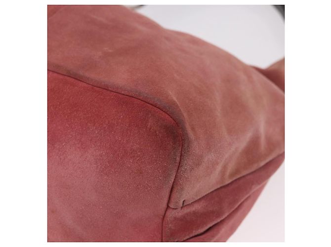 Borsa a Spalla Miu Miu in Scamosciato Rosa e Argento Autentica 189307 - vista 15
