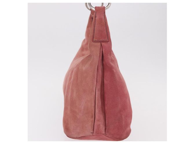 Borsa a Spalla Miu Miu in Scamosciato Rosa e Argento Autentica 189307 - vista 3
