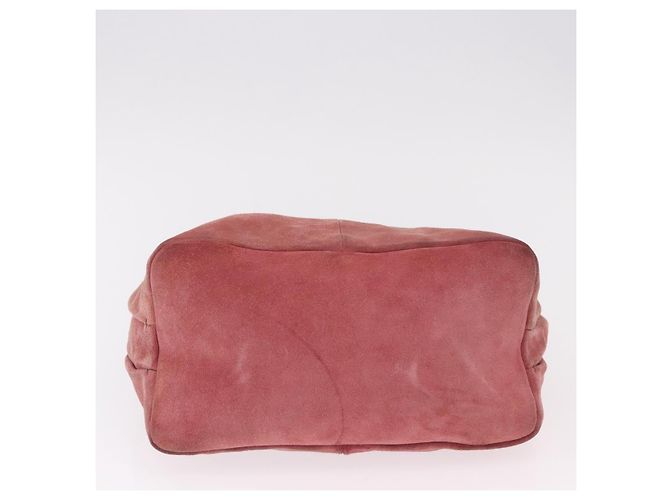 Borsa a Spalla Miu Miu in Scamosciato Rosa e Argento Autentica 189307 - vista 5