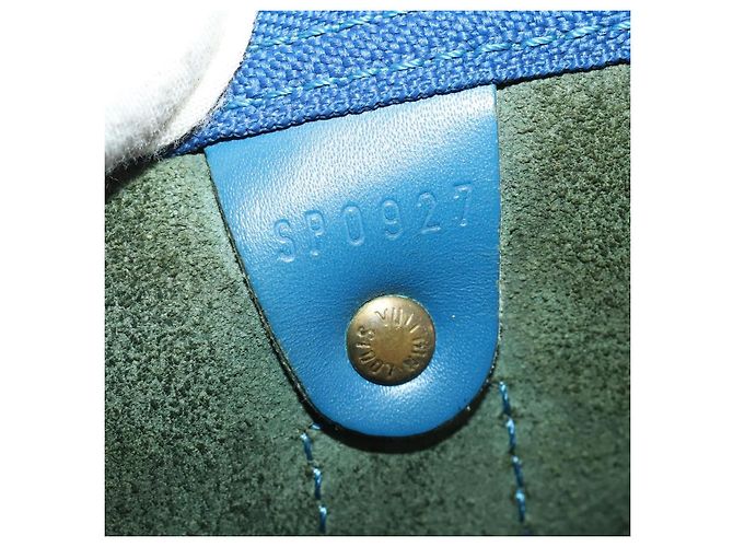 LOUIS VUITTON Epi Keepall 50 Boston Bag Blue M42965 LV Auth bs35627 - vista 12