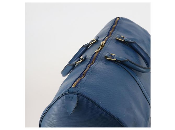LOUIS VUITTON Epi Keepall 50 Boston Bag Blue M42965 LV Auth bs35627 - vista 6