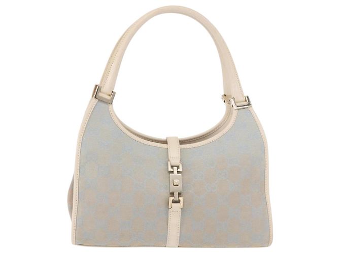 Borsa a mano Jackie GG Canvas Gucci azzurro chiaro oro 002 5068 Auth 190748 D'oro Blu chiaro - vista 2