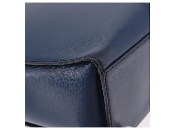 Borsa a tracolla Christian Dior in pelle blu e oro Auth bs35948 D'oro - vista 10