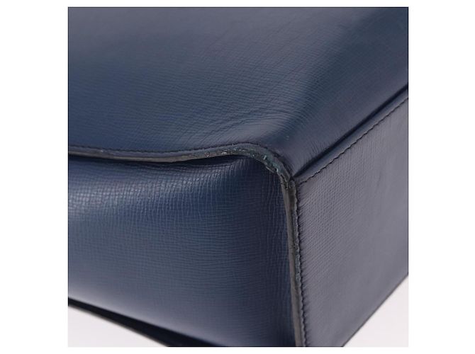 Borsa a tracolla Christian Dior in pelle blu e oro Auth bs35948 D'oro - vista 12