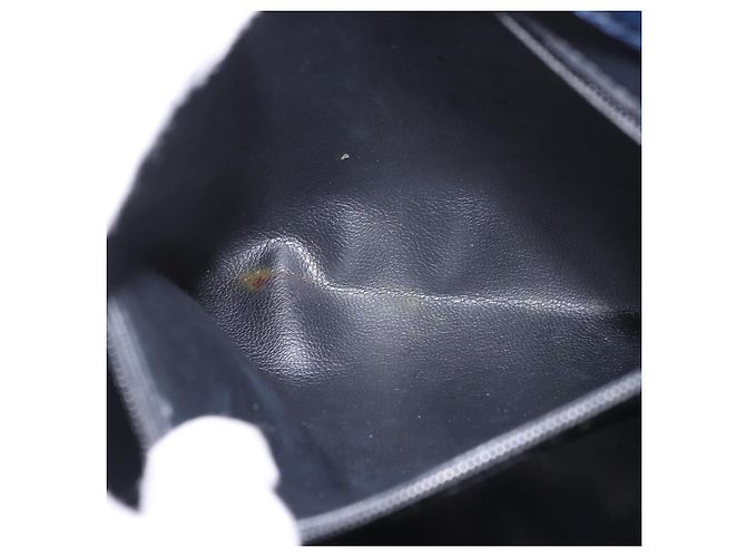 Borsa a tracolla Christian Dior in pelle blu e oro Auth bs35948 D'oro - vista 20