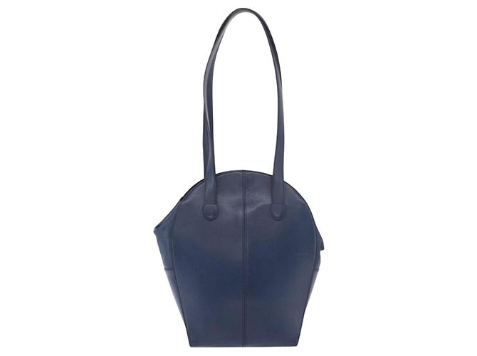 Borsa a tracolla Christian Dior in pelle blu e oro Auth bs35948 D'oro - vista 3