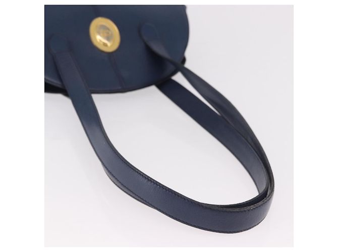 Borsa a tracolla Christian Dior in pelle blu e oro Auth bs35948 D'oro - vista 7