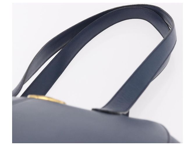 Borsa a tracolla Christian Dior in pelle blu e oro Auth bs35948 D'oro - vista 8