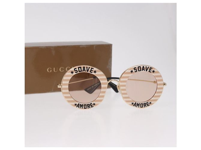 Gafas de sol GUCCI metal Marrón Auth 189575M Castaño - vista 16