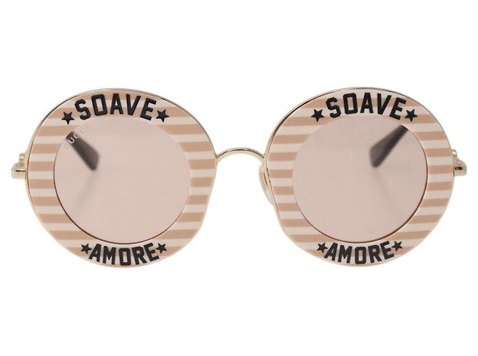 Gafas de sol GUCCI metal Marrón Auth 189575M Castaño - vista 2