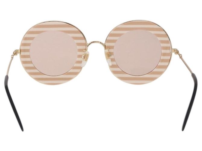 Gafas de sol GUCCI metal Marrón Auth 189575M Castaño - vista 3