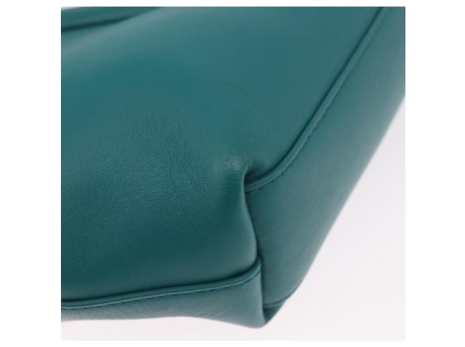 Bottega Veneta Borsa Small Triangle Point BOTTEGAVENETA in pelle 2way Turquoise Blue Auth bs35952V Turchese - vista 18