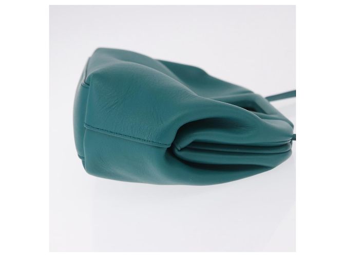 Bottega Veneta Borsa Small Triangle Point BOTTEGAVENETA in pelle 2way Turquoise Blue Auth bs35952V Turchese - vista 3