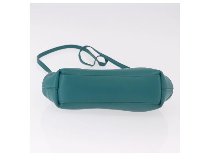 Bottega Veneta Borsa Small Triangle Point BOTTEGAVENETA in pelle 2way Turquoise Blue Auth bs35952V Turchese - vista 5
