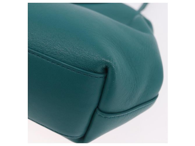 Bottega Veneta Borsa Small Triangle Point BOTTEGAVENETA in pelle 2way Turquoise Blue Auth bs35952V Turchese - vista 9