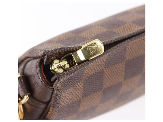LOUIS VUITTON Damier Ebene Trousse Make Up Pouch N51982 LV Auth ka5085 - vista 10