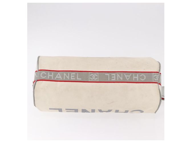 CHANEL Chanel Sports Shoulder Bag Nylon White Silver CC Auth hk3904 Argento Bianco - vista 5