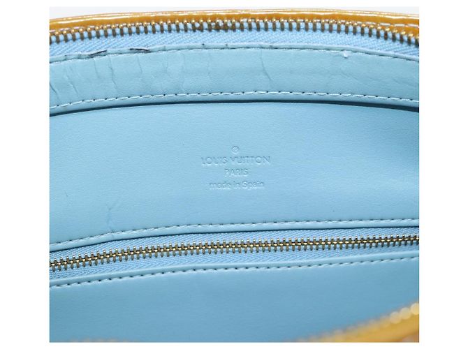 LOUIS VUITTON Borsa Monogram Vernis Houston Baby Blue M91005 LV Auth 189650 Blu chiaro - vista 10