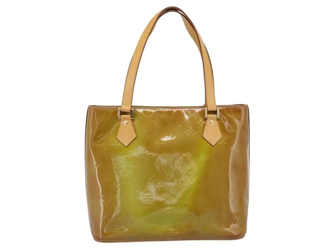 LOUIS VUITTON Borsa Monogram Vernis Houston Baby Blue M91005 LV Auth 189650 Blu chiaro - vista 13