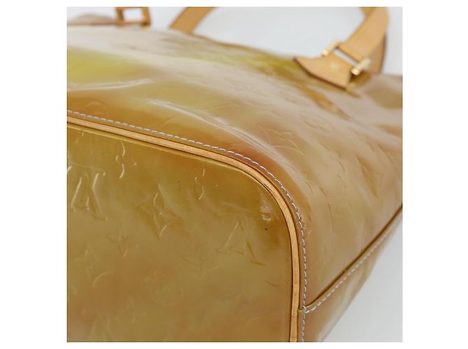 LOUIS VUITTON Borsa Monogram Vernis Houston Baby Blue M91005 LV Auth 189650 Blu chiaro - vista 15