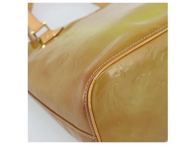 LOUIS VUITTON Borsa Monogram Vernis Houston Baby Blue M91005 LV Auth 189650 Blu chiaro - vista 16