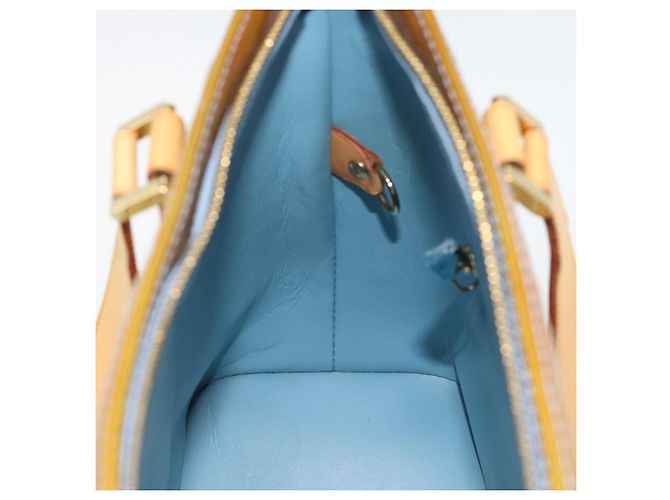 LOUIS VUITTON Borsa Monogram Vernis Houston Baby Blue M91005 LV Auth 189650 Blu chiaro - vista 19