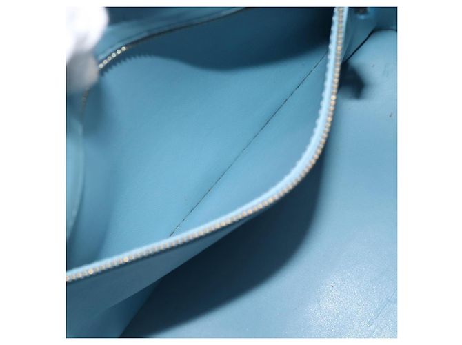 LOUIS VUITTON Borsa Monogram Vernis Houston Baby Blue M91005 LV Auth 189650 Blu chiaro - vista 21