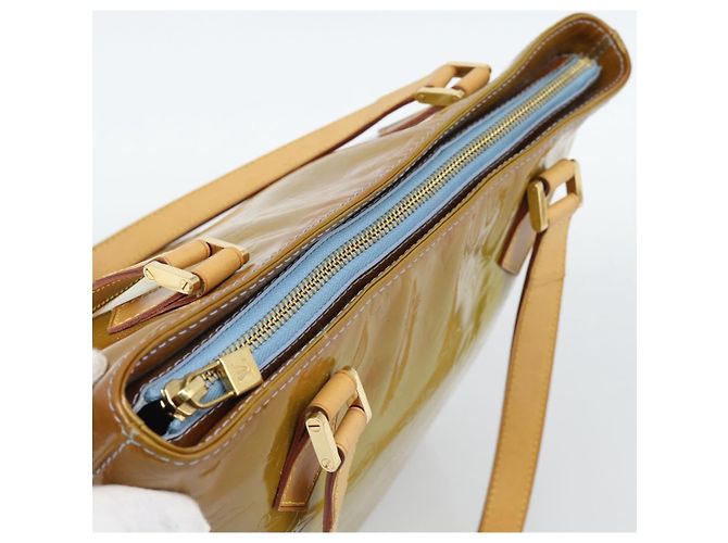 LOUIS VUITTON Borsa Monogram Vernis Houston Baby Blue M91005 LV Auth 189650 Blu chiaro - vista 6