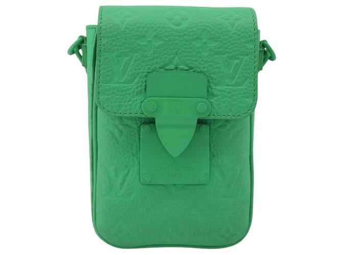 LOUIS VUITTON Lock Vertical Wearable Wallet M81525 Auth ka4987A Verde - vista 13