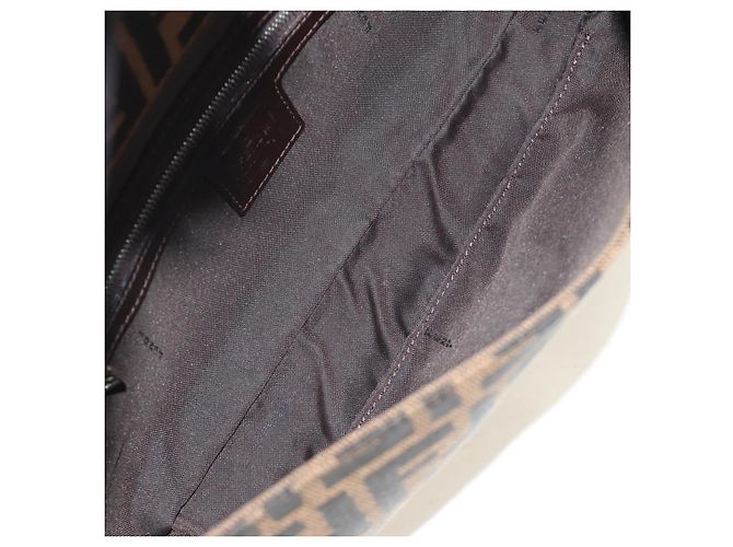 FENDI Zucca Canvas Mamma Baguette Borsa a Spalla Nero Marrone Auth 189121SV - Ansicht 10