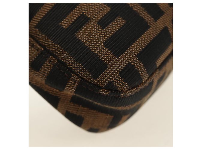 FENDI Zucca Canvas Mamma Baguette Borsa a Spalla Nero Marrone Auth 189121SV - Ansicht 17
