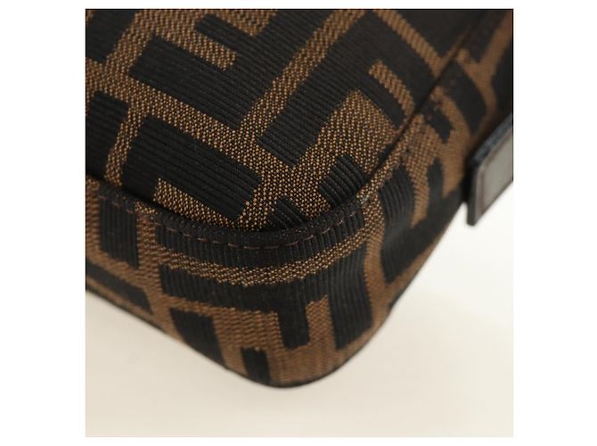 FENDI Zucca Canvas Mamma Baguette Borsa a Spalla Nero Marrone Auth 189121SV - Ansicht 18