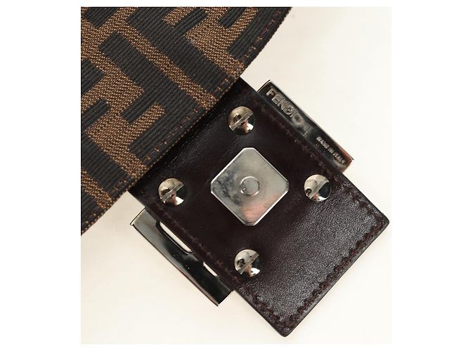 FENDI Zucca Canvas Mamma Baguette Borsa a Spalla Nero Marrone Auth 189121SV - Ansicht 21