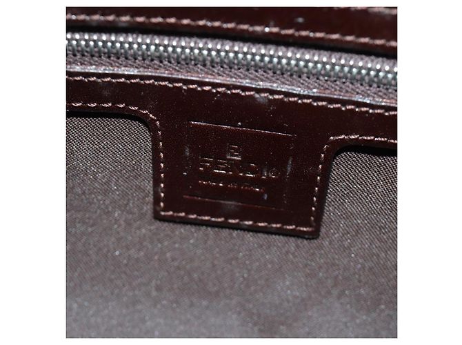 FENDI Zucca Canvas Mamma Baguette Borsa a Spalla Nero Marrone Auth 189121SV - Ansicht 22