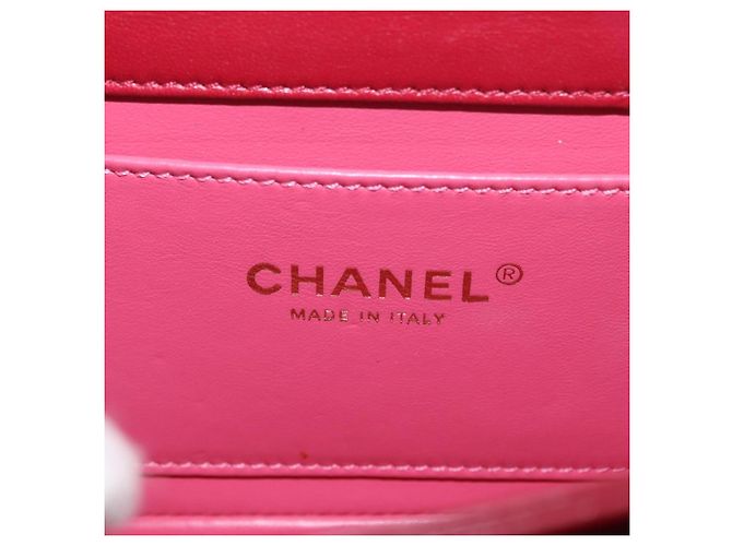 CHANEL Borsa a Spalla Matelassé in Pelle di Agnello Rossa con Catena e CC Oro Autentica 190119SAM Rosso D'oro - vista 25