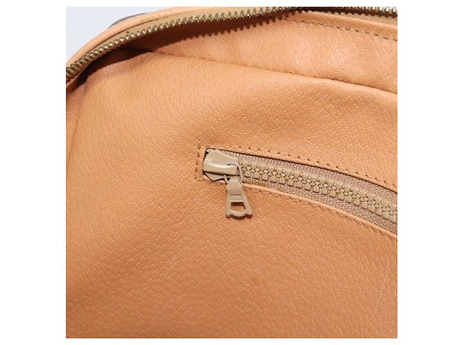 Céline Borsa Business CELINE Macadam Canvas PVC Pelle Marrone Oro Auth 190276 D'oro - vista 20